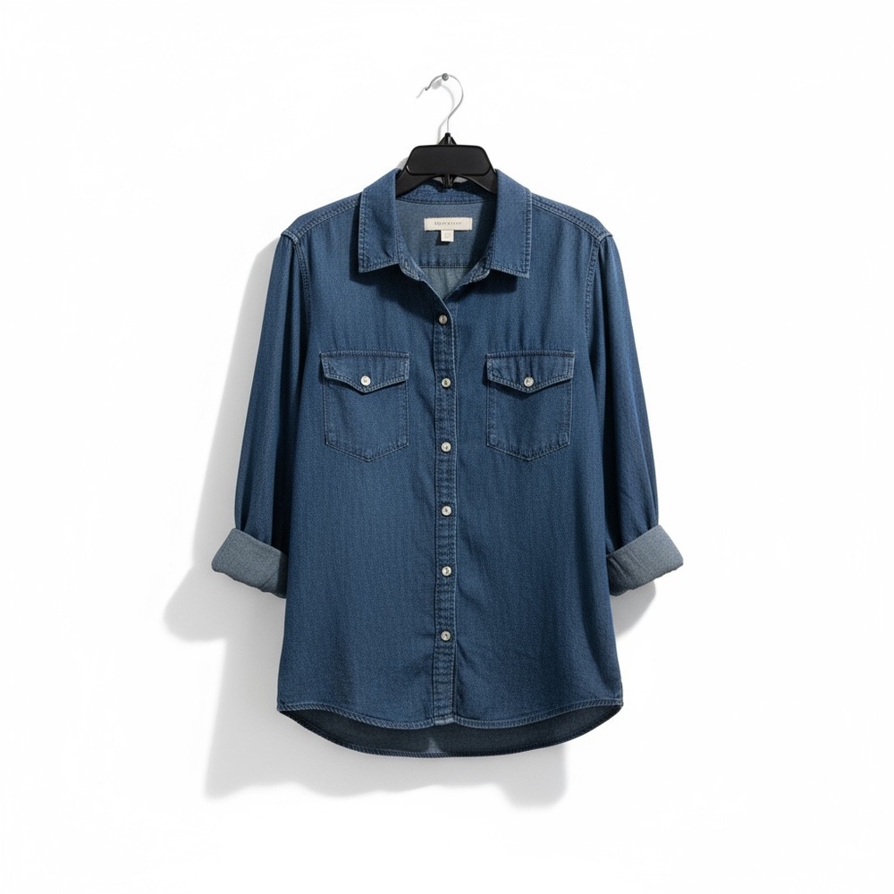 Miami Blue Button Down Shirt for Women Medium NWT